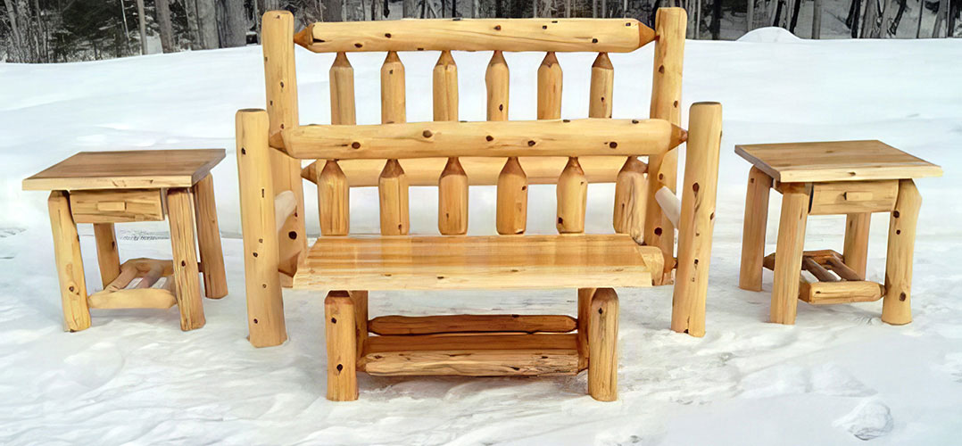 Country Rustics Log Furniture Co., Maine White Cedar Log Furniture